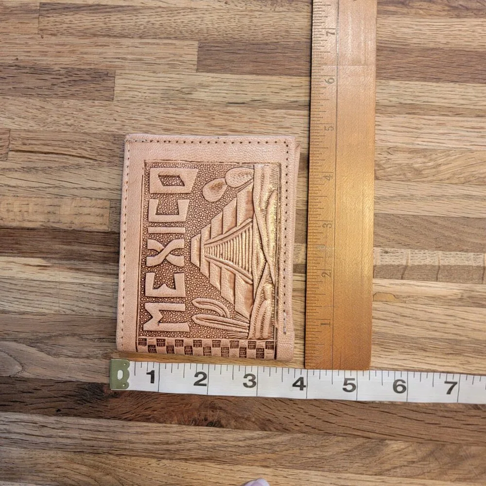 Hand Tooled Leather Bifold Wallet “Mexico” Personalized “Ralph”